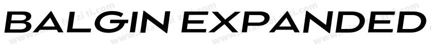BALGIN EXPANDED字体转换
